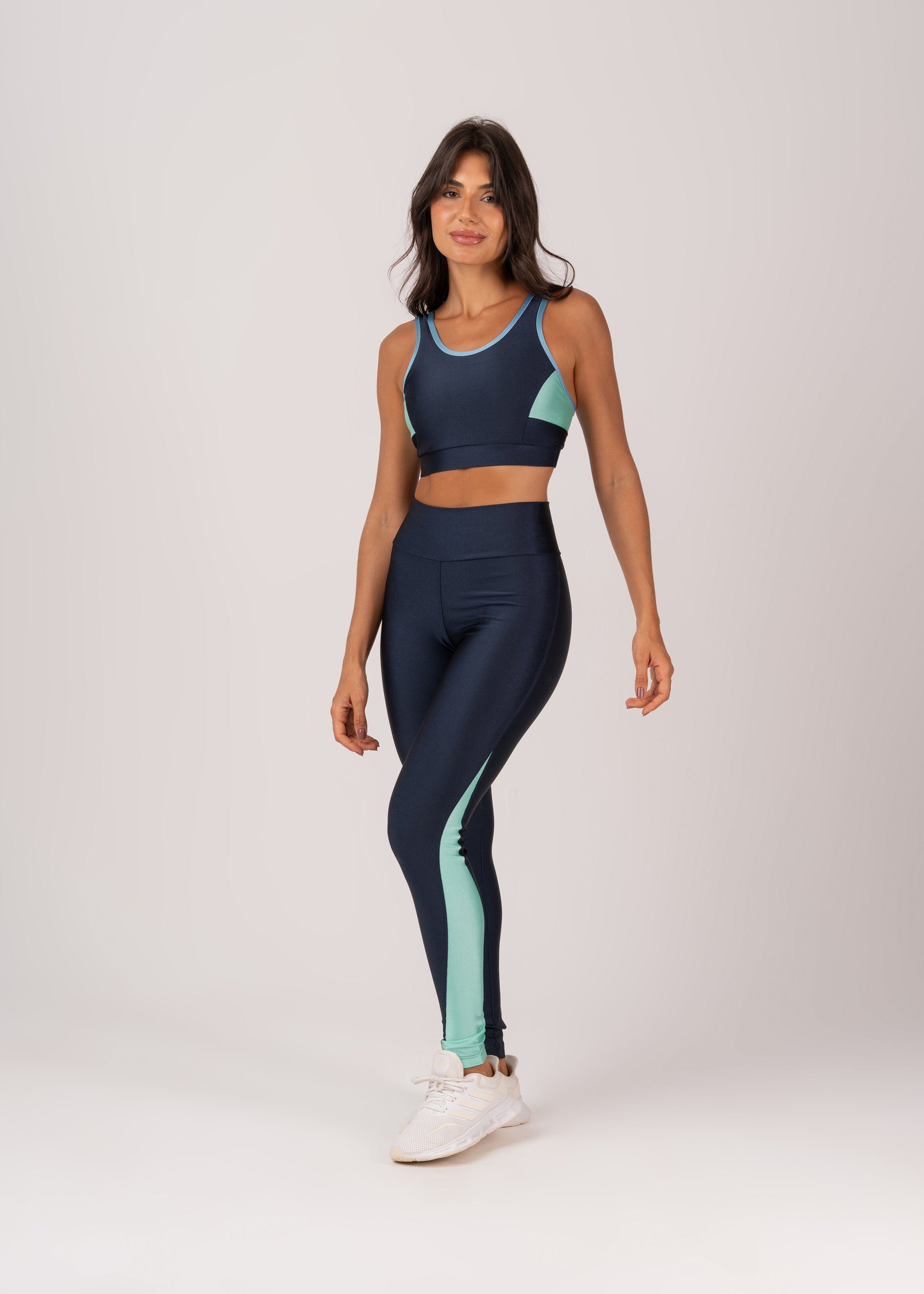 Conjunto Legging e Top Femini Azul Noturno