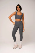 Conjunto Legging e Top Alças Retas Cinza