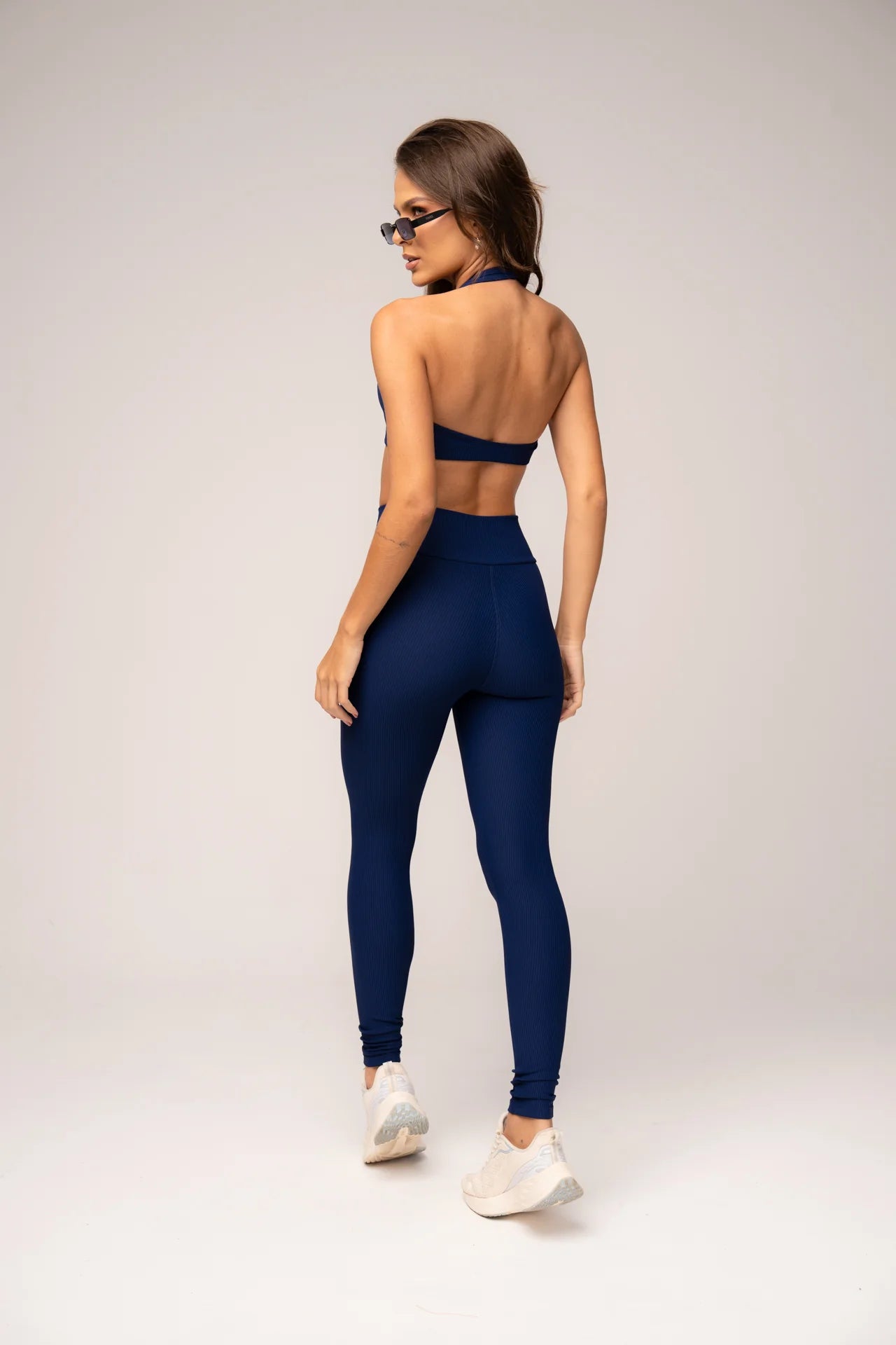 Conjunto Legging e Top frente Única Azul Marinho