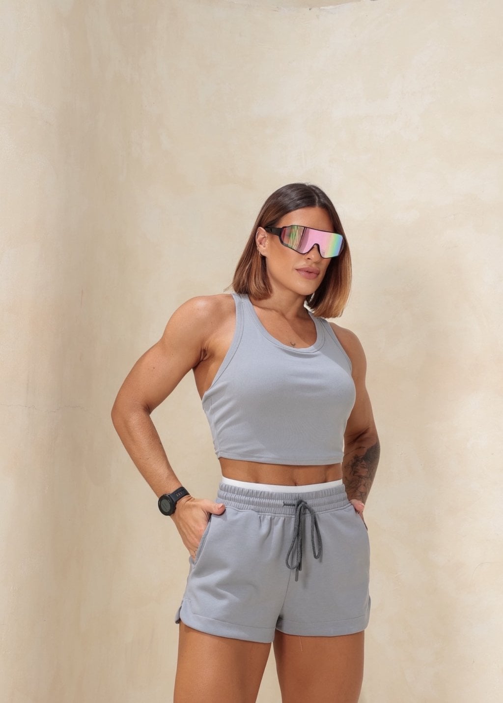 Conjunto Shorts Moletinho Run