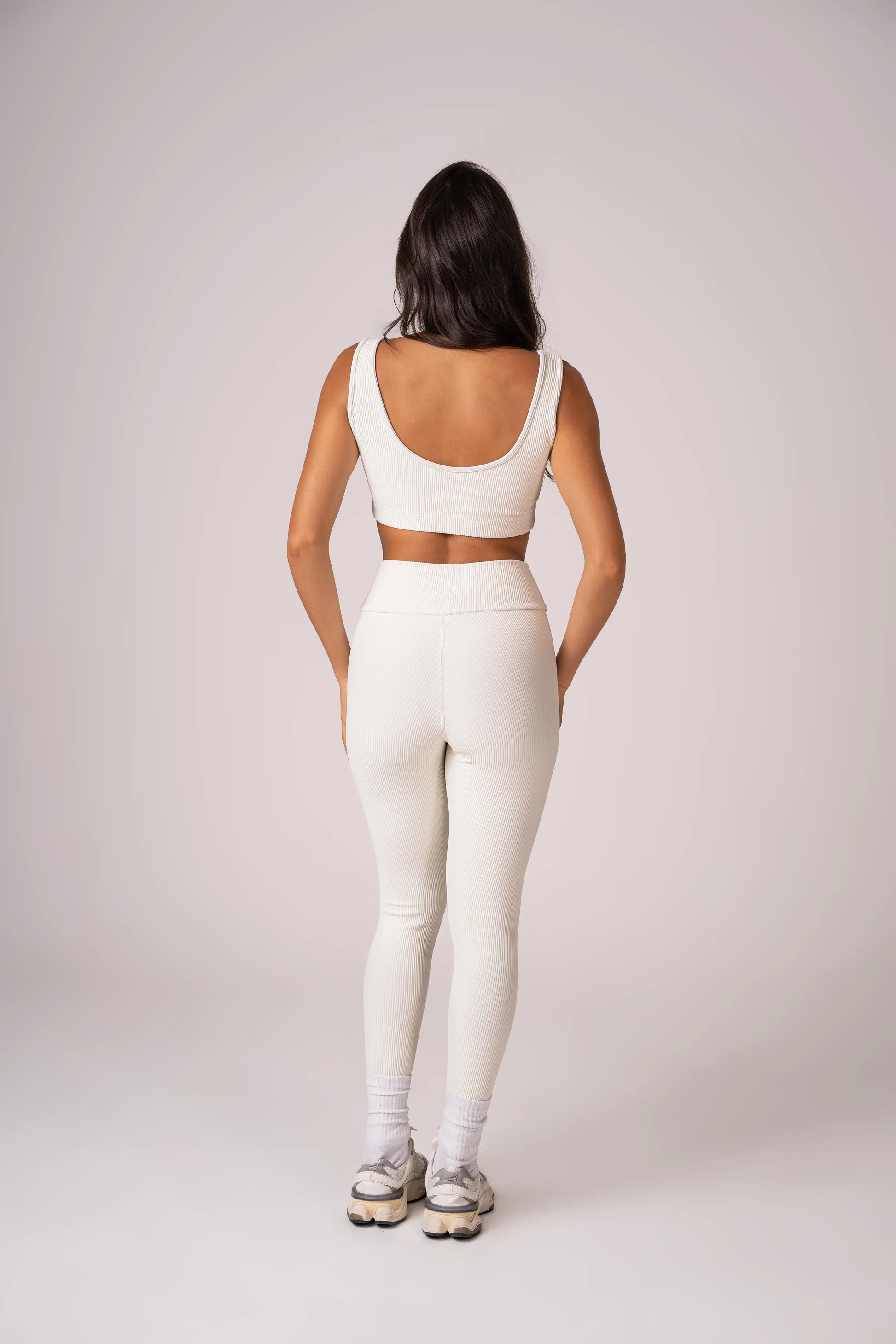 Conjunto Legging e Top Alças Retas  Off White