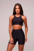 Conjunto Short e Top Nadador Canelado Preto