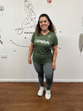 Camiseta Qualité You are strong Cinza Verde Musgo